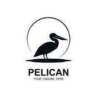 pellicano uccello logo vettore icona illustrazione design