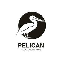 pellicano uccello logo vettore icona illustrazione design