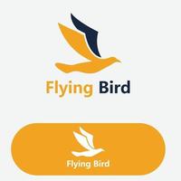 uccello volante logo e simbolo animale vettore