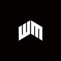 wm logo monogramma modello di design moderno vettore