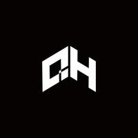 qh logo monogramma modello di design moderno vettore