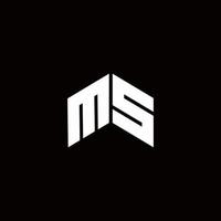 ms logo monogramma modello di design moderno vettore
