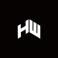 hw logo monogramma modello di design moderno vettore