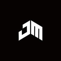 jm logo monogramma modello di design moderno vettore