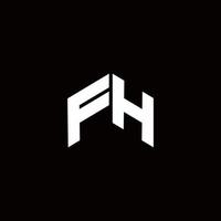 fh logo monogramma modello di design moderno vettore