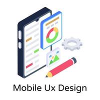 mobile ux design vettore
