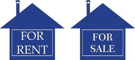illustrazione vettoriale di una casa in vendita, banner in vendita e in affitto