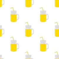 illustrazione a tema grande limonata colorata in tazza di vetro vettore