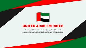 unito arabo Emirates bandiera astratto sfondo design modello. unito arabo Emirates indipendenza giorno bandiera cartone animato vettore illustrazione