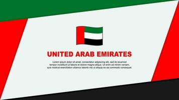 unito arabo Emirates bandiera astratto sfondo design modello. unito arabo Emirates indipendenza giorno bandiera cartone animato vettore illustrazione. bandiera