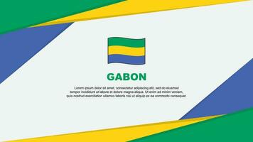 Gabon bandiera astratto sfondo design modello. Gabon indipendenza giorno bandiera cartone animato vettore illustrazione. Gabon