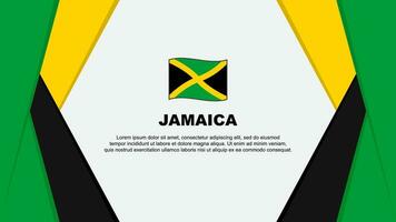 Giamaica bandiera astratto sfondo design modello. Giamaica indipendenza giorno bandiera cartone animato vettore illustrazione. Giamaica sfondo