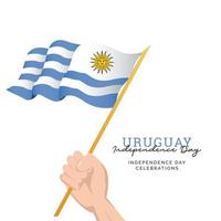 giorno dell'indipendenza dell'uruguay vettore