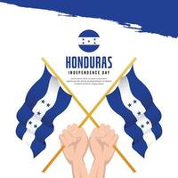 bandiera dell'honduras. celebrazioni del giorno dell'indipendenza. modello di bandiera. vettore