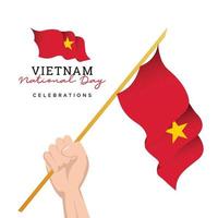 bandiera del vietnam. celebrazioni del giorno dell'indipendenza. modello di bandiera. vettore