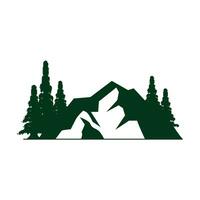 montagna logo semplice illustrazione silhouette modello vettore design