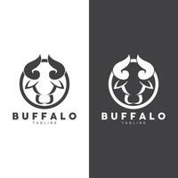 bufalo logo templet vettore illustrazione