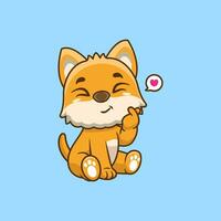 carino cane con amore cartello mano cartone animato vettore icona illustrazione .animale natura concetto isolato