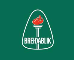 breidablik kopavogur club logo simbolo Islanda lega calcio astratto design vettore illustrazione con verde sfondo