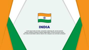 India bandiera astratto sfondo design modello. India indipendenza giorno bandiera cartone animato vettore illustrazione. India sfondo