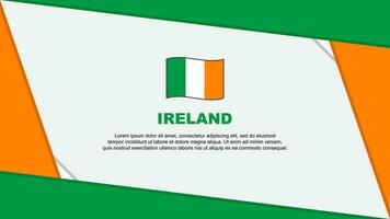 Irlanda bandiera astratto sfondo design modello. Irlanda indipendenza giorno bandiera cartone animato vettore illustrazione. Irlanda indipendenza giorno