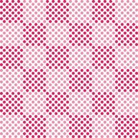 rosa checker modello con punto dentro. checker senza soluzione di continuità modello vettore. checker modello. decorativo elementi, pavimento piastrelle, parete piastrelle, bagno piastrelle, nuoto piscina piastrelle. vettore