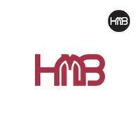 lettera hmb monogramma logo design vettore