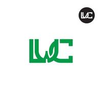 lettera lwc monogramma logo design vettore