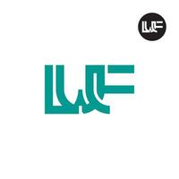 lettera lwf monogramma logo design vettore