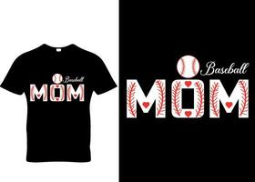 super baseball stagione maglietta design super mamma baseball stagione vettore