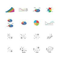 quadrante concetto diagramma logo illustrazione vettore