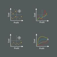 quadrante concetto diagramma logo illustrazione vettore