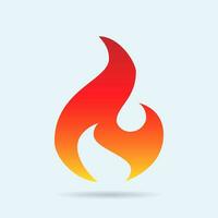 fuoco fiamma icona. rosso icona isolato su bianca sfondo. fuoco fiamma silhouette. semplice icona. ragnatela luogo pagina e mobile App design vettore elemento.