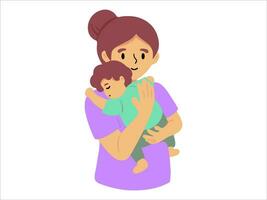 madre Tenere bambino o avatar icona illustrazione vettore