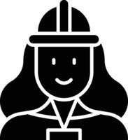 ingegnere femmina vettore icona