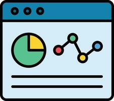 pagina web statistica vettore icona