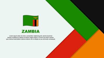 Zambia bandiera astratto sfondo design modello. Zambia indipendenza giorno bandiera cartone animato vettore illustrazione. Zambia cartone animato