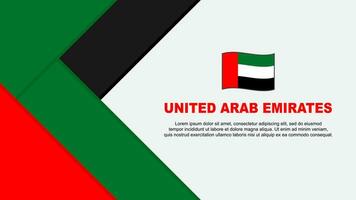 unito arabo Emirates bandiera astratto sfondo design modello. unito arabo Emirates indipendenza giorno bandiera cartone animato vettore illustrazione. illustrazione