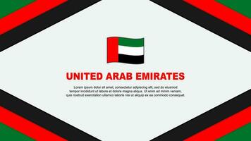 unito arabo Emirates bandiera astratto sfondo design modello. unito arabo Emirates indipendenza giorno bandiera cartone animato vettore illustrazione. modello