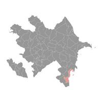 lankaran quartiere carta geografica, amministrativo divisione di azerbaigian. vettore