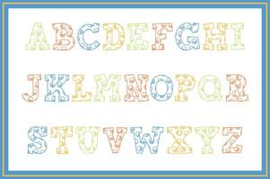 versatile collezione di cranio alfabeto lettere per vario usi vettore