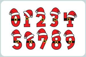 versatile collezione di Santa Claus numeri per vario usi vettore