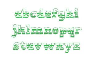 versatile collezione di elfo alfabeto lettere per vario usi vettore
