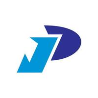 lettera p blu icona logo design vettore. vettore