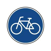 biciclette corsia solo traffico strada cartello su bianca sfondo. vettore