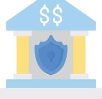 banca sicurezza vettore icona
