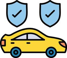 auto sicurezza vettore icona