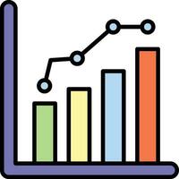 crescita diagramma vettore icona
