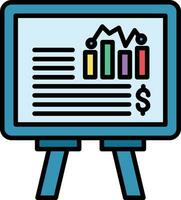 grafico presentazione vettore icona