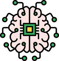 cervello circuito vettore icona
